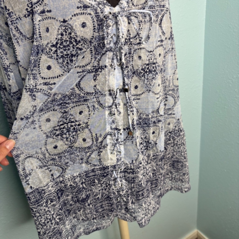 Inc Internation Concepts Plus Size 1x Sheer Blouse - image 5